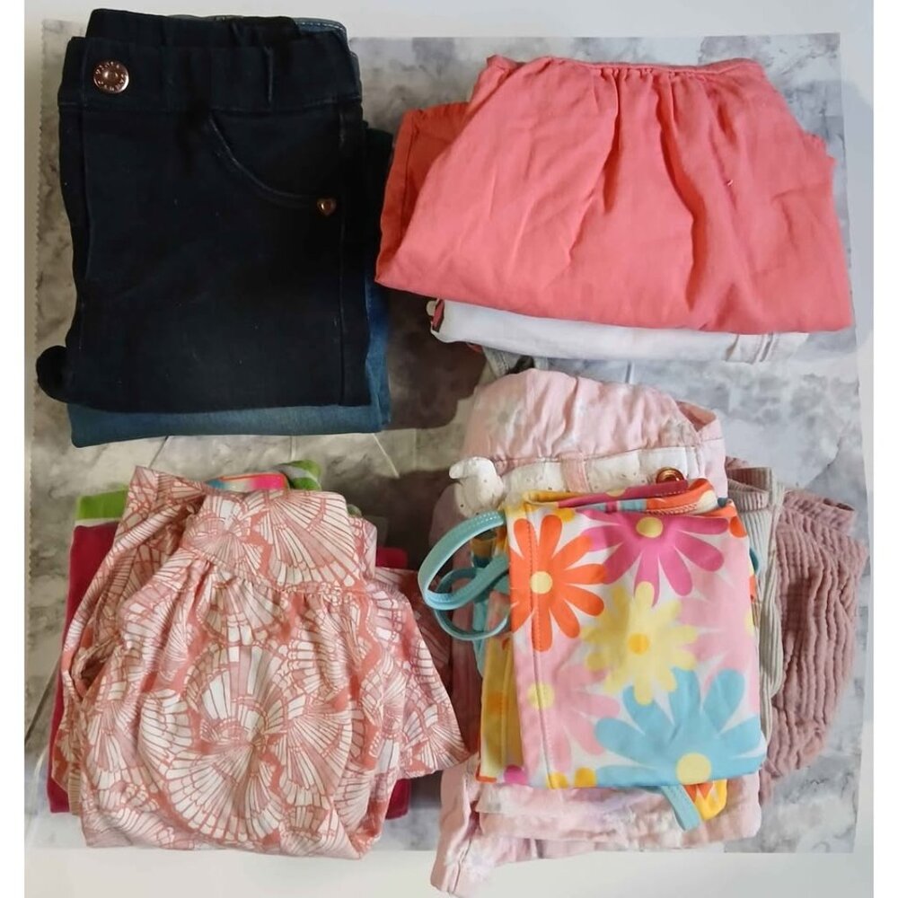 Girls Clothing Bundle (12–15 Pieces) – Outfits, Swimwear & Everyday – 4T-7T